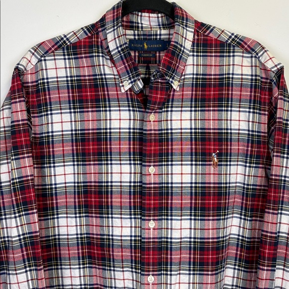 Ralph Lauren Classic Fit Button-Down Oxford Plaid Shirt/ Size Large - Picture 4 of 9